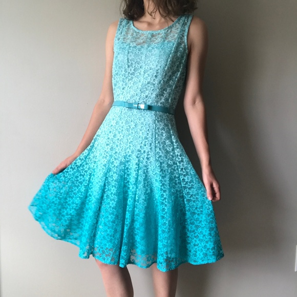Leslie Fay Lace Ombre Dress - Picture 1 of 8